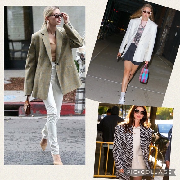 Oversized Boyfriend Blazer Vintage Mary Ann Restivo Size 10 - Picture 1 of 9